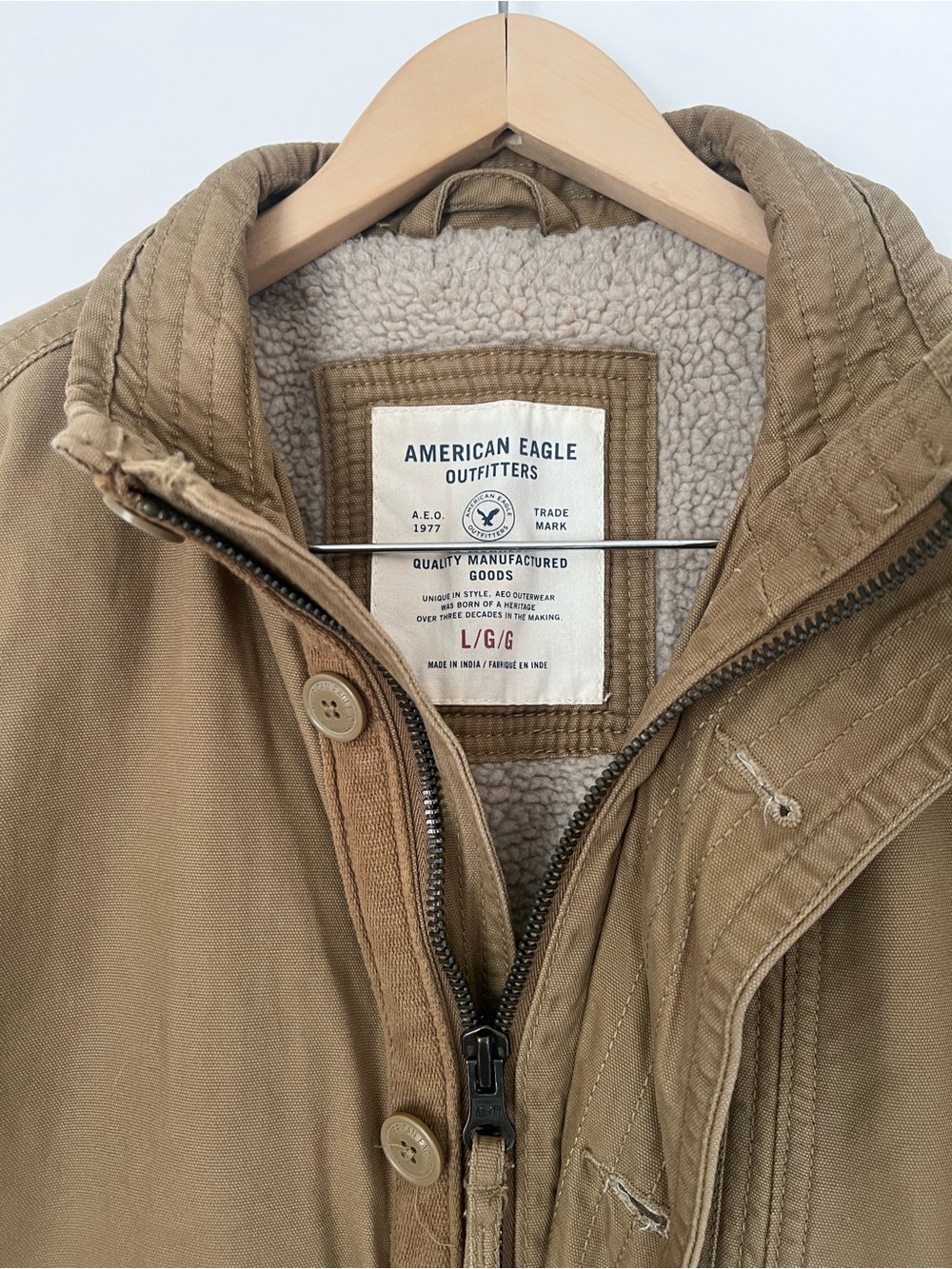 American Eagle Outfitters Brown Heavy Vintage Jacket - Picture 2 of 5